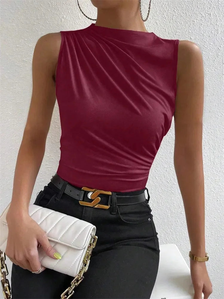 Mock Neck Tank Top
