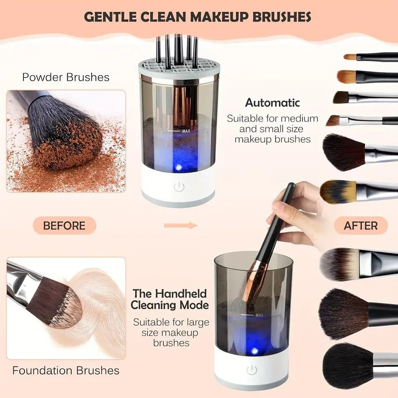 Rotating Makeup Brush Cleaner