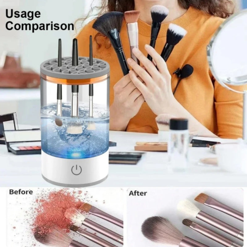 Rotating Makeup Brush Cleaner