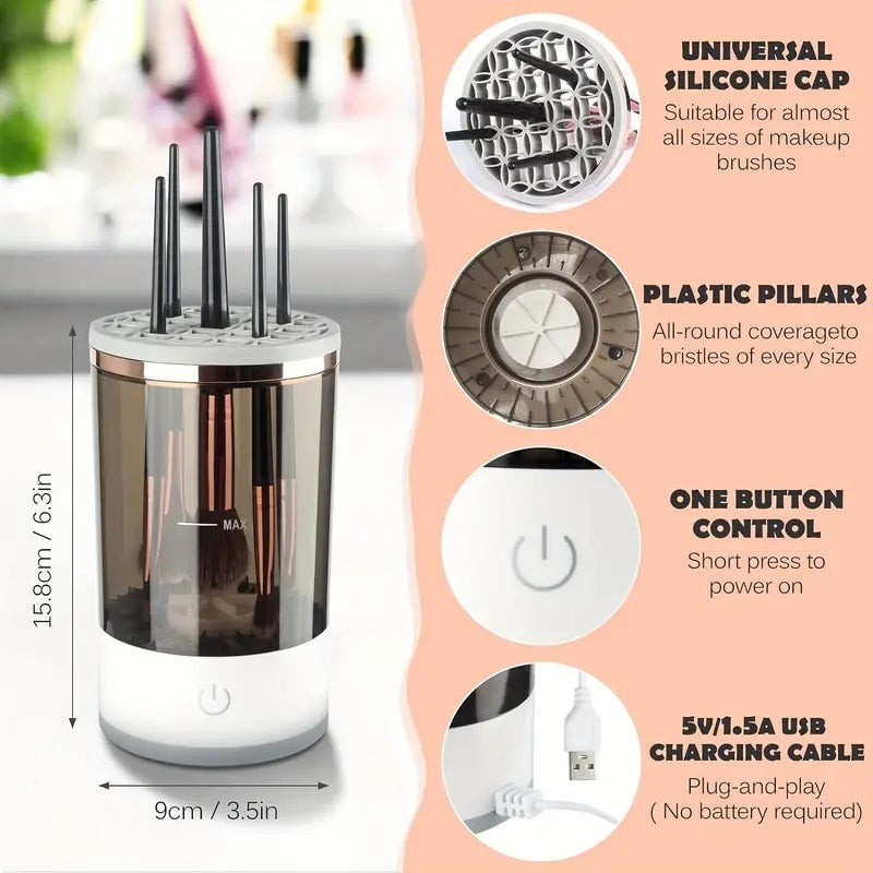 Rotating Makeup Brush Cleaner