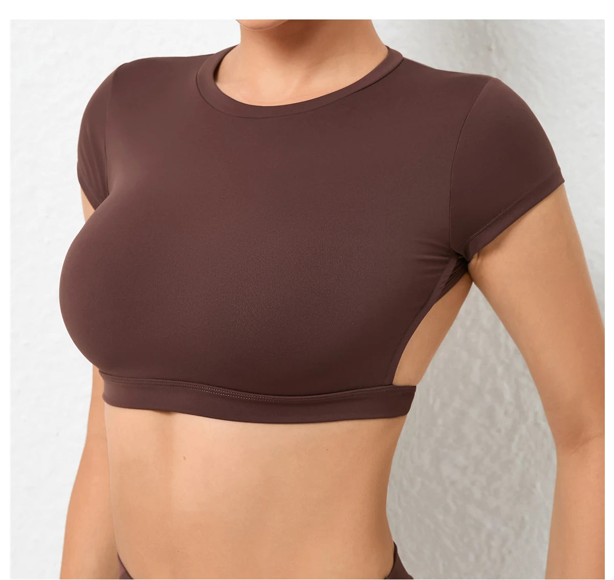 Women Backless Sports Shirt