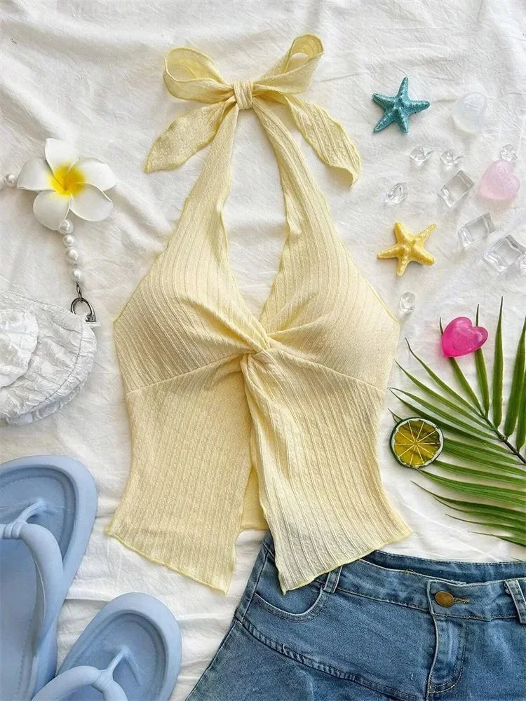 Barebacked Ruche Top