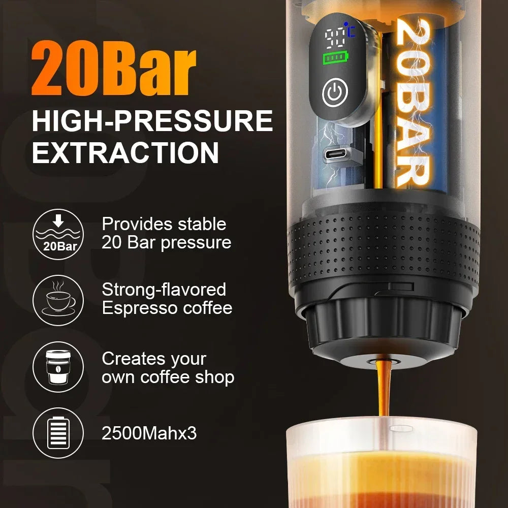 Portable Espresso Coffee 3-in-1 Machine