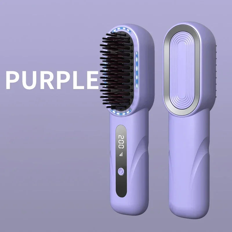 Wireless Straight Curling Hair Comb