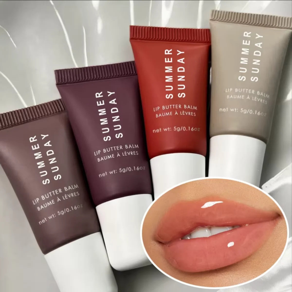 4 Pcs Mini Lip Butter Balm Set