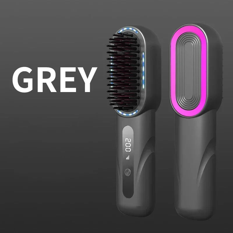 Wireless Straight Curling Hair Comb