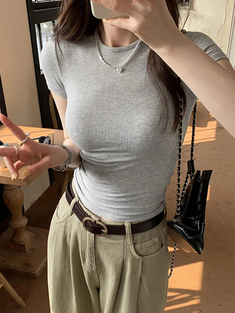 Basic Solid Crop Top