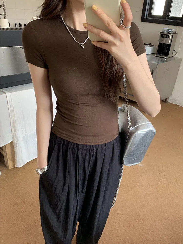 Basic Solid Crop Top