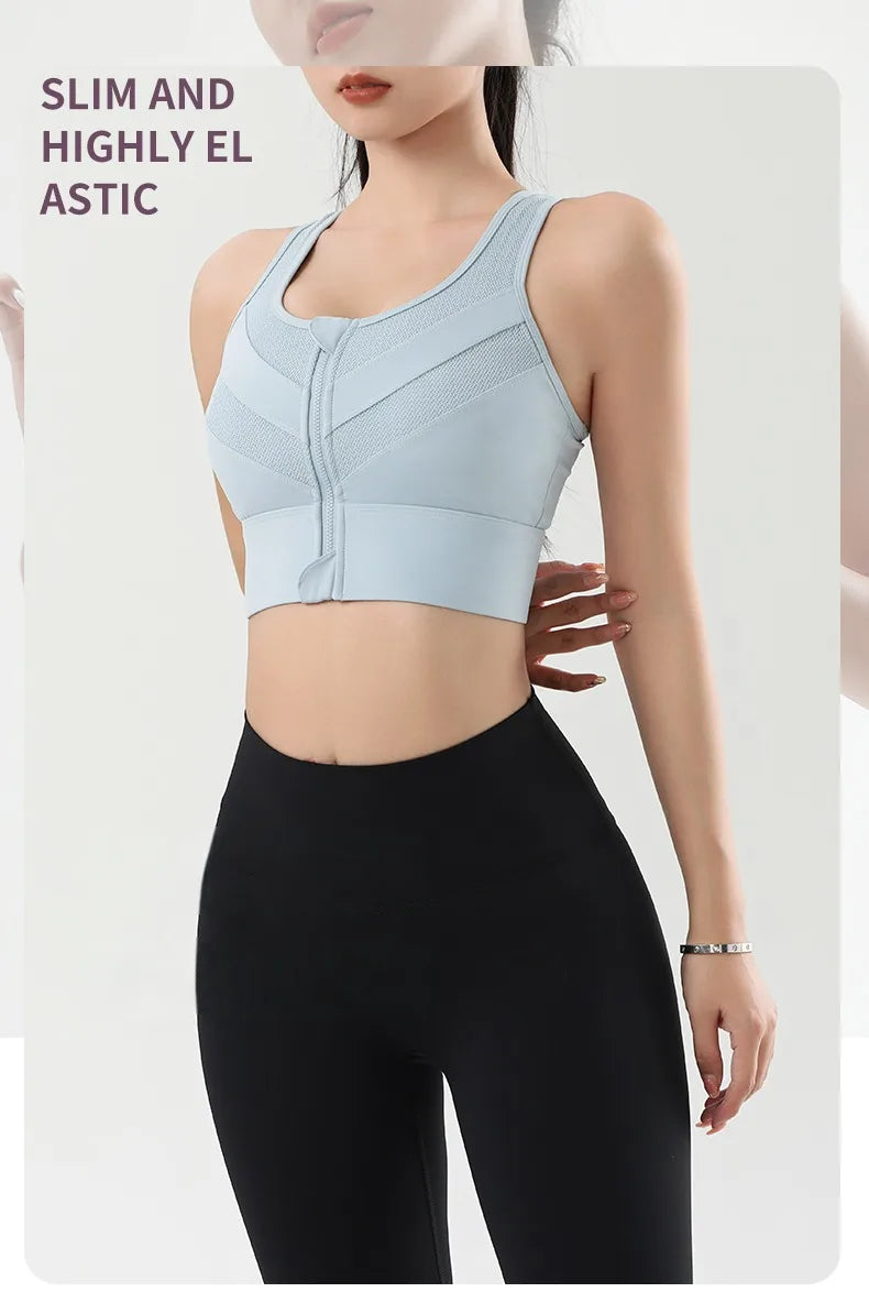 Yoga Zipper Bra