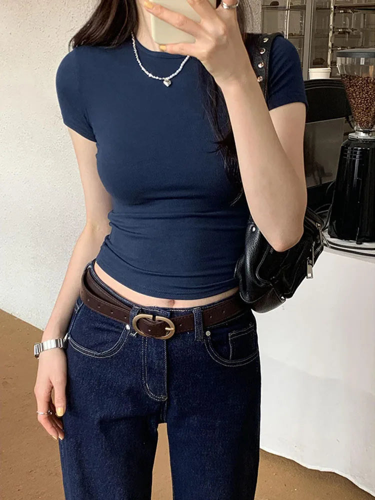 Basic Solid Crop Top