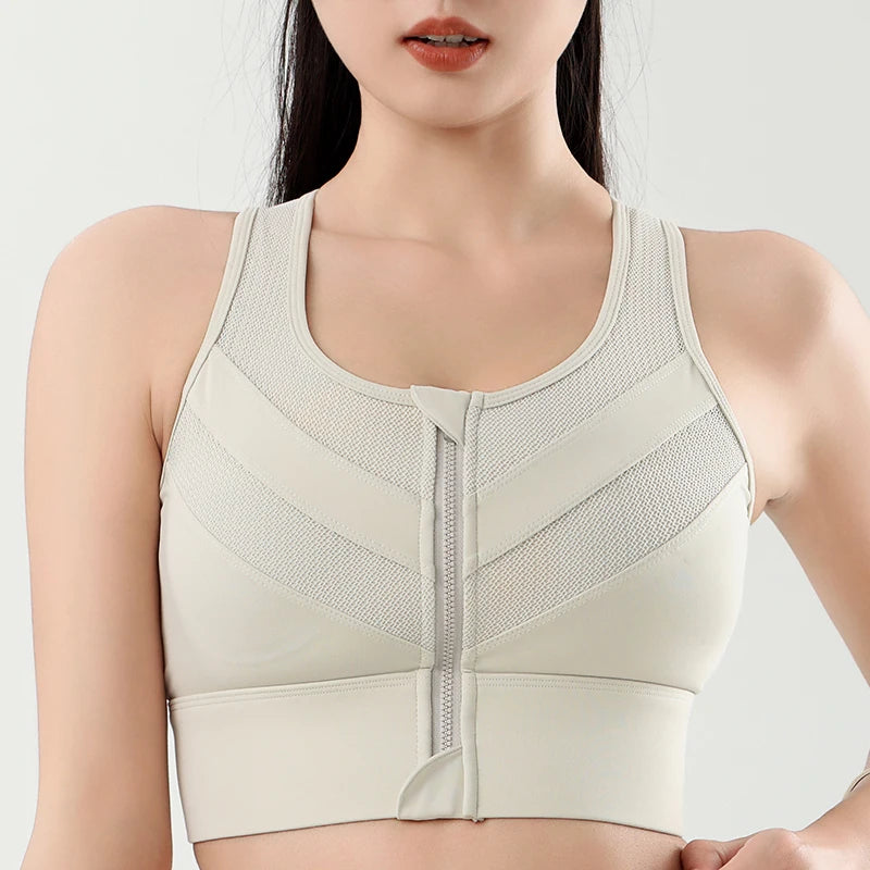 Yoga Zipper Bra