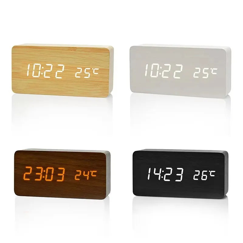Wooden Digital Alarm Clock