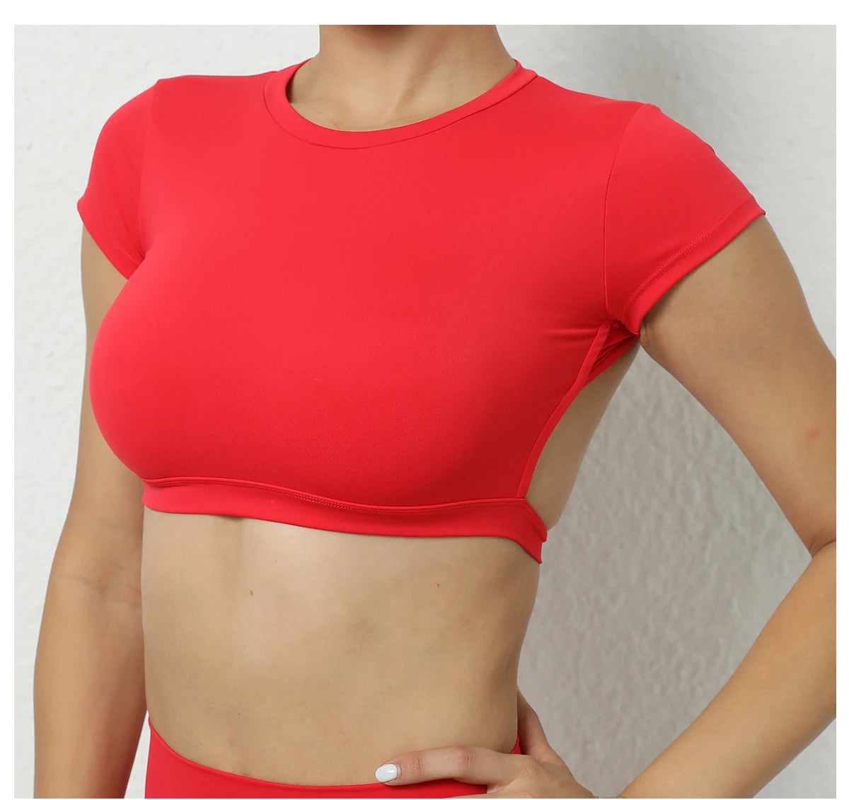 Women Backless Sports Shirt