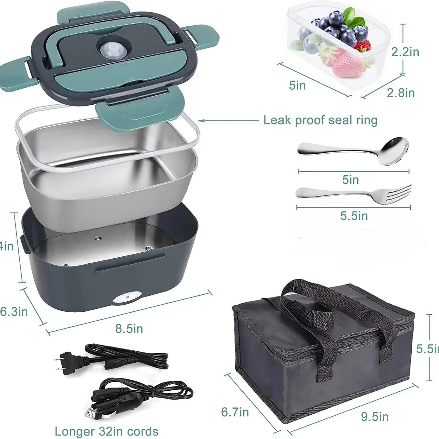 1.5 L 60W Electric Lunch Box Food Warmer
