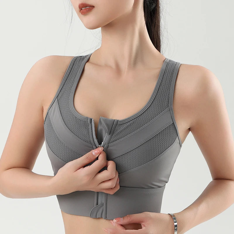 Yoga Zipper Bra