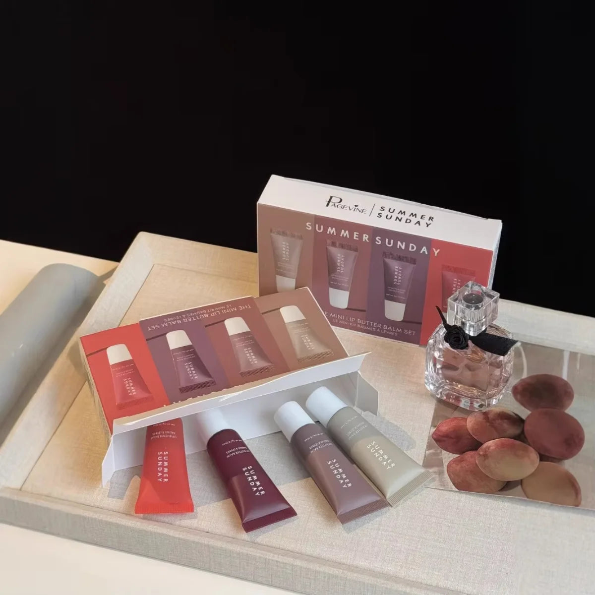 4 Pcs Mini Lip Butter Balm Set