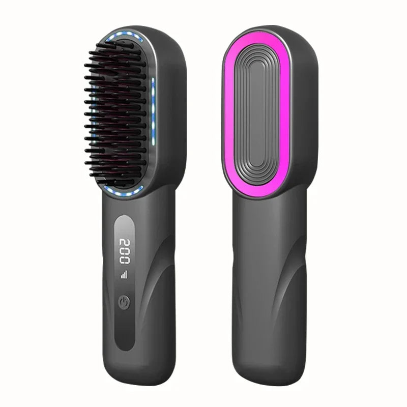 Wireless Straight Curling Hair Comb