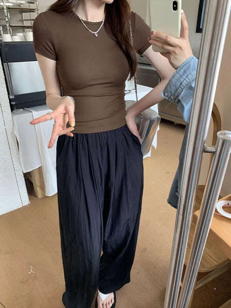 Basic Solid Crop Top