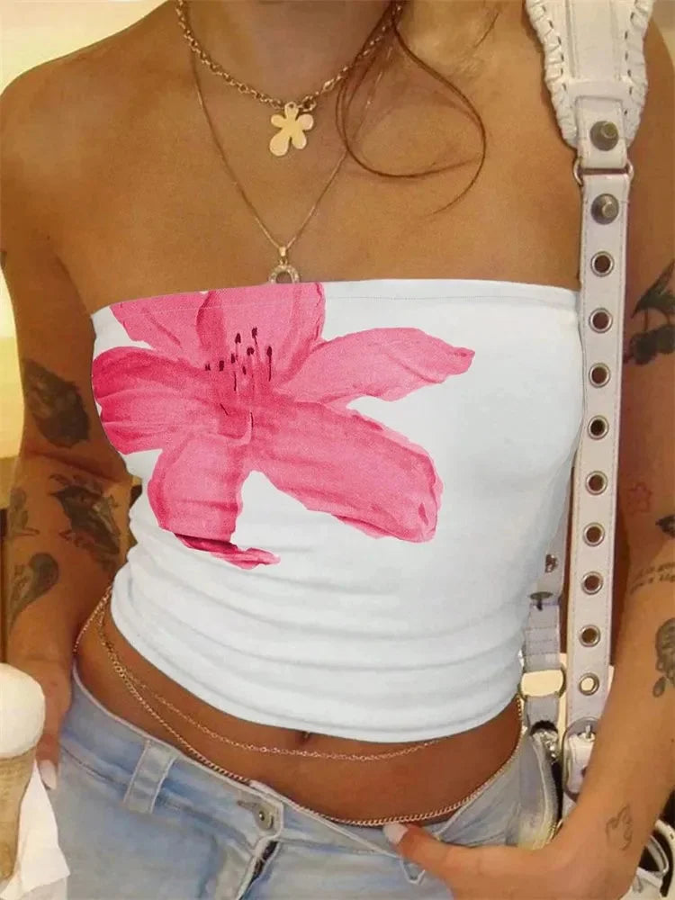 Floral Printed Tube Top
