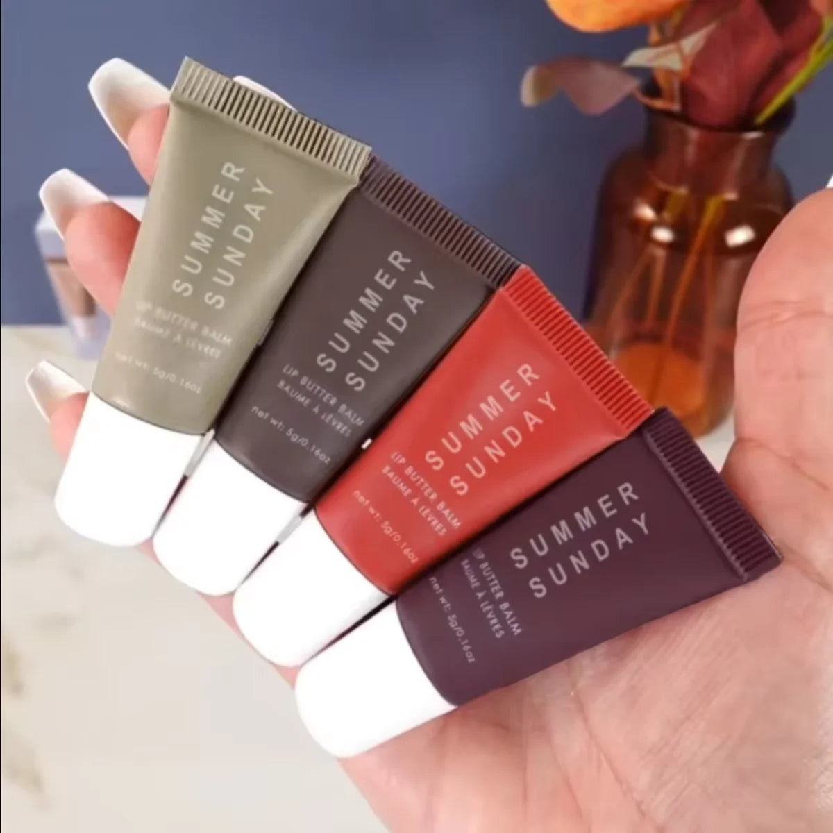 4 Pcs Mini Lip Butter Balm Set