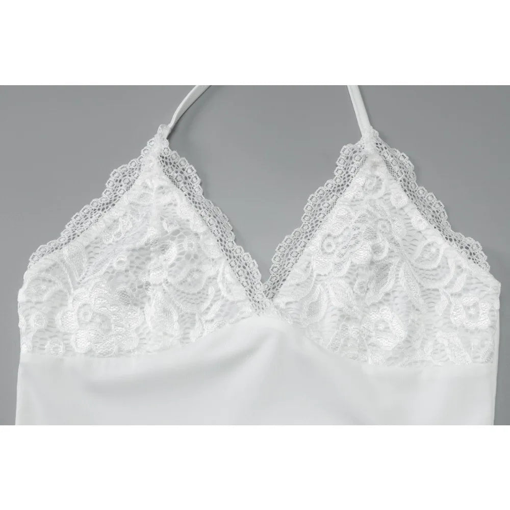 Black Lace Halter Top